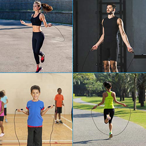 EZCO Corde à Sauter, Corde a Sauter Fitness Sport Maison Jump Rope Adaptée à Remise en Forme, à Boxe,Entraînement à Domicile
