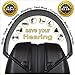 ClearArmor 2 Pack - Safety Shooting Ear Muffs Hearing Ear Protection - 31.5 dB SNR Noise Reduction - Comfortable Earmuffs that Work for Hunting, Gun Range, Mowing