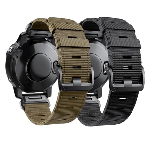 EKINGEEK Quickfit 26mm Armband für Fenix 6X/6X Pro/7X/7X Pro/8 51mm, Extrem robustes Nylon armband für Garmin Epix Pro Gen 2 51mm/Fenix 5X Plus/Fenix