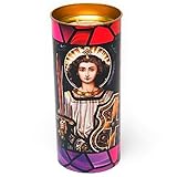 FindSomethingDifferent Archangel Michael Stained Glass Effect Candle