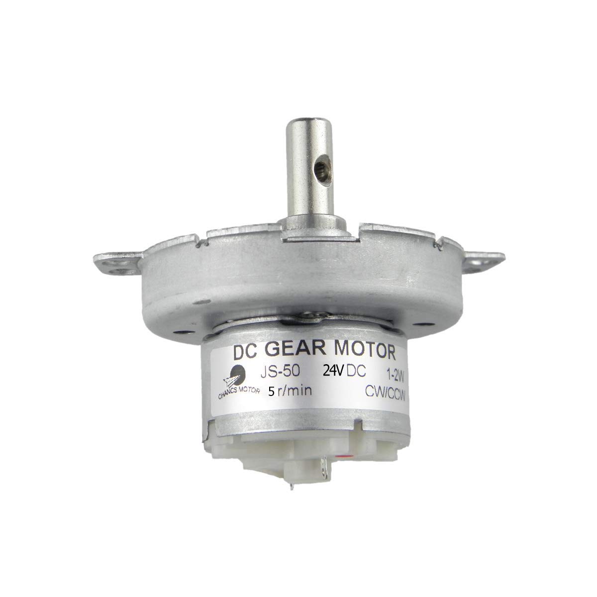 CHANCS JS-50 DC Gear Motor 24V 5RPM DC Gear Motor Synchronous Motor Horizontal Hole Shaft