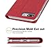 iPhone 8 Plus Case, iPhone 7 Plus Case, Premium Leather PU Flip Folio Wallet Case View Window Stand Kicstand Card Holder Magnetic Closure TPU Bumper Full Cover Slim Leather Case Feitenn - China Red