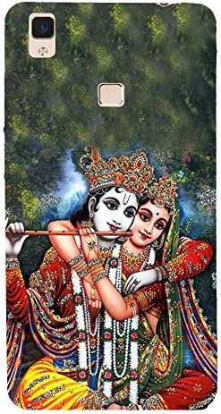 Fiobs Designer Back Case Cover for Vivo V3 Max (Radha Krishna Hindu God)