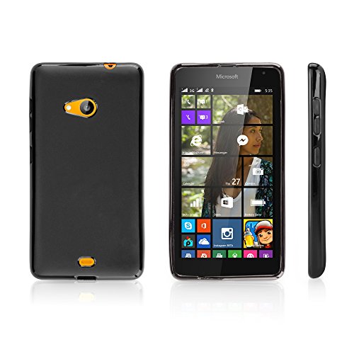 Nokia Lumia 535 Case, BoxWaveÂ® [Blackout Case] Durable, Slim Fit, Black TPU Cover for Nokia Lumia 535