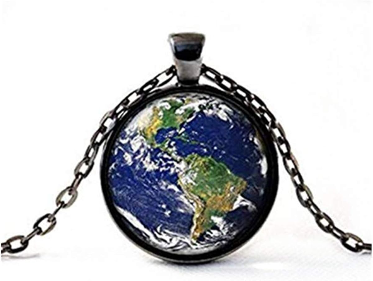 Earth Pendant World Earth Necklace ，Women Necklace Men Necklace，