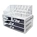 LK-Crafts Durable Acrylic Jewelry & Cosmetic Storage Organizer Boxes Two Pieces Set
