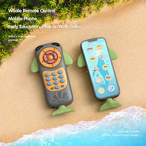 TUMAMA Baby Toys,Baby Mobile Phone Toy Early Educational Toys for 3 Month up Infant,Toddler(Black)