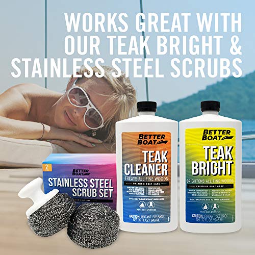 Better Boat Teak Cleaner for Teak and Other Fine Woods Boats Cleaning