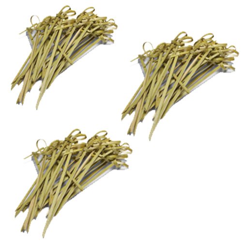 Ezee Bamboo Knot Skewers Sticks - 5 Inches (300 Pieces)