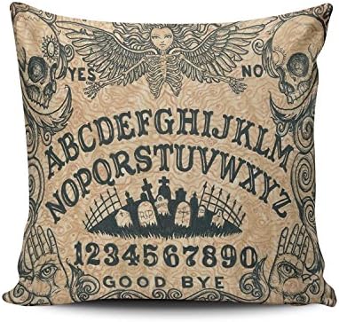 KEIBIKE Personalized Ouija Board Horror Movie Square Decorative Pillowcases Decor Zippered Throw Pillow Covers Cases 20x20 Inches One Sided
