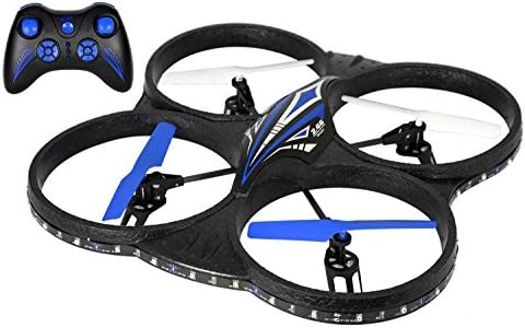Tech Toyz Aerodrone 4-Channel 2.4 Ghz Wireless Indoor/Outdoor Quadcopter, Blue