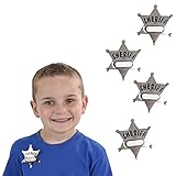 Metal Sheriff Badges, Silver Star Name Badges with
