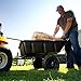 Polar Trailer 9393 LG7 Lawn and Garden Utility Cart, 65 x 31 x 28-Inch 600 Lbs Load Capacity 10 Cubic Feet Tub Quick Release Tipper Latch Tilt-and-Swivel Dumping and Hauling Cart, Black
