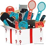 Ultimate Accessories Bundle compatible for Nintendo Switch - 21 in 1 Essential Kit including (Tempered Glass Screen Protector, Travel Carrying Case, Joy Con Charging Dock Station, Grip, and more)