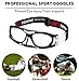 EverSport Protective Sports Goggles Safety Basketball Glasses for Adults with Adjustable Strap for Basketball Football Volleyball Hockey Rugby1601 (Black)