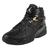 Nike Mens Air Jordan 8 Retro C&C Black/Metallic Gold Leather