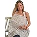 IntiMom Breastfeeding Nursing Cover, Wide for Full Coverage Up, Breathable 100% Cotton. Apron with Wide Strap and a Complimentary Pouch