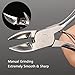 FAMILIFE Stainless Steel Toenail Clippers for Thick Nails, Ingrown Nails with Leather Pouch