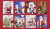Kaufman Jolly Saint Nick Digital 23.5in Panel Holiday Fabric