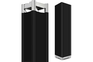 EcoBrisa 2 Pcs Black Truss Cover 8.2 ft x 12 in High Elasticity Box Truss Scrim Easy Installation Pull Over Truss Sleeves Ideal for Wedding, Performance & Concert Decorations