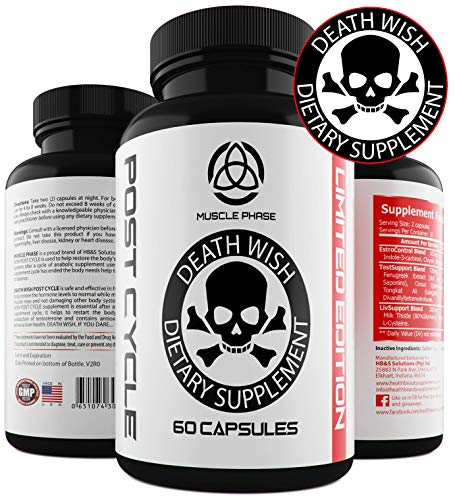| Death Wish Supplements ANABOLIC Post Cycle | Liver Support |Liver Cleanse Detox & Repair Formula | Natural Complex |