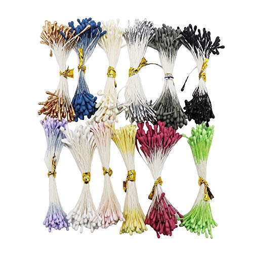 600pcs 1mm Matte Double Heads Flower Stamen Pistil Cake Decoration Craft Diy