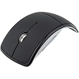Aftermarket 2.4GHZ Snap-in Transceiver Fold Wireless Mouse Cordless Mice USB Folding Mouse Black
