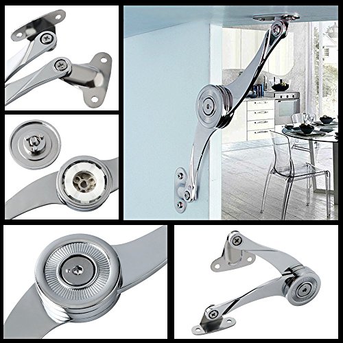 Folding Lid Support Hinge Damper Buffer Soft Close Kit Maximum Open Angle 110 Degree(Pack of 2)