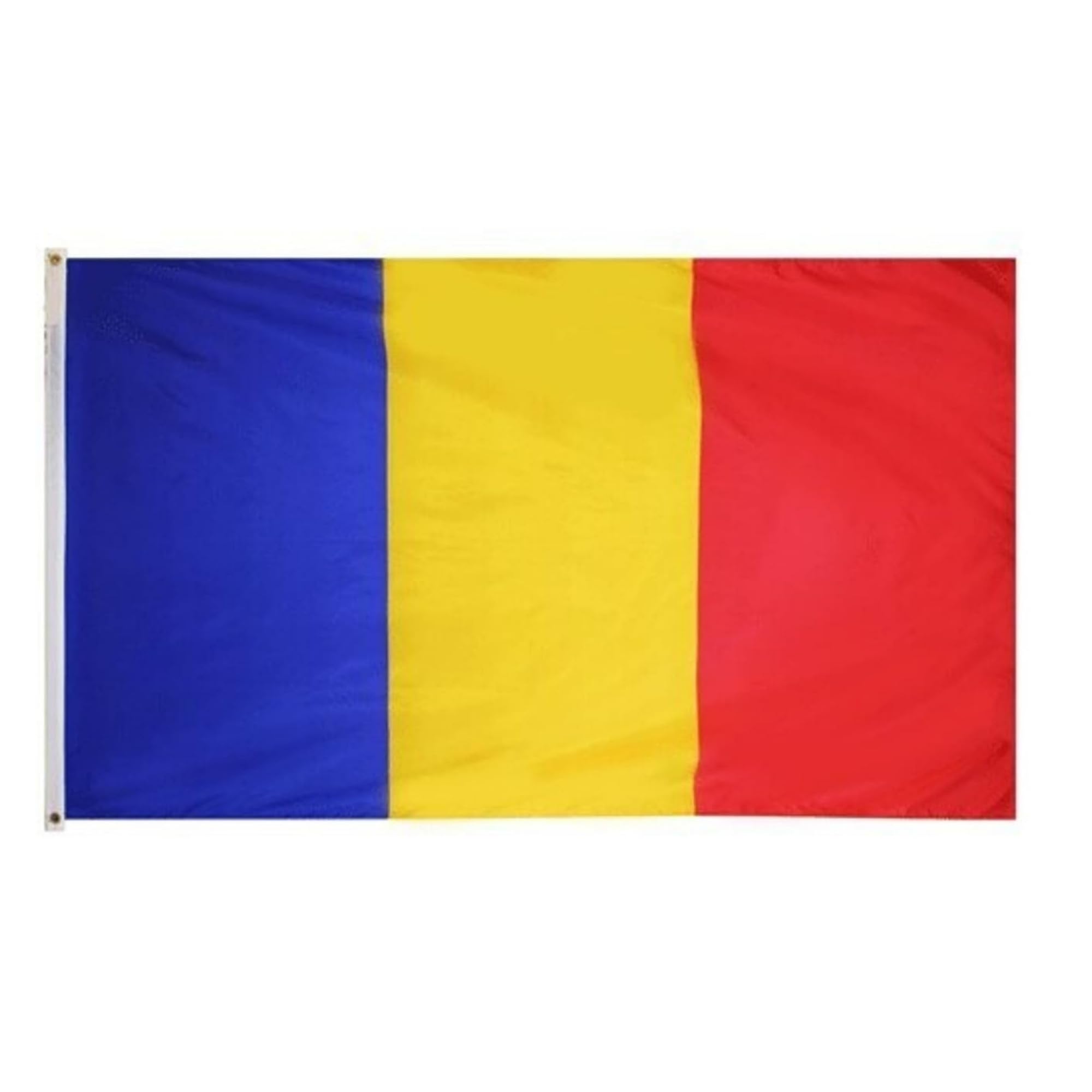 Romania Flag 5ft x 3ft with Brass Eyelets – Polyester Romanian Flag Banner for Football Matches, National Celebrations, Home & Garden Display
