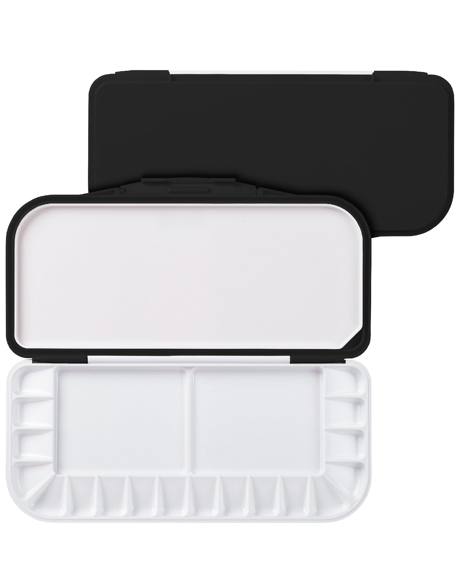 Photo 1 of Mr. Pen- Airtight Watercolor Palette with Lid, Black, 18 Wells and 2 Mixing Areas, Empty Watercolor Palette, Paint Pallet with Lid, Folding Paint Tray
