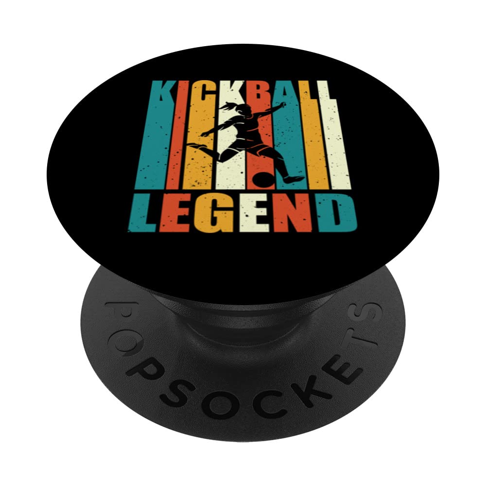 Retro Kickball Legend Apparel For Women And Girls PopSockets Swappable PopGrip