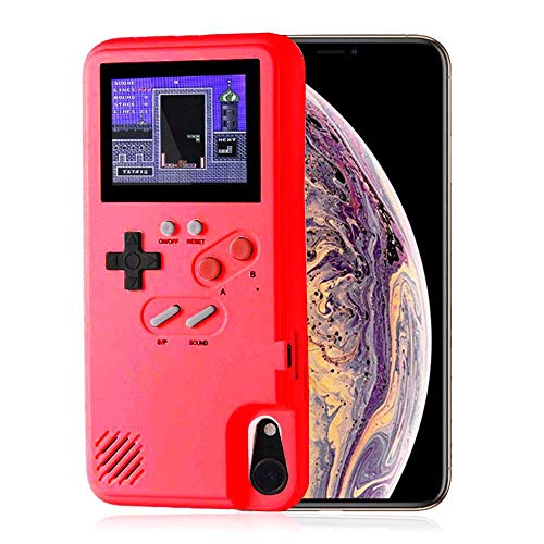 Goglor Gameboy Case for iPhone,Retro 3D Gameboy Design with 36 Small Games,Game Console iPhone Case,Color Screen,Silicone Cover Case for iPhone X/XS/XR/Xs MAX,iPhone 6/7/8,iPhone 6Plus/7Plus/8Plus