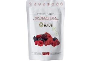 The Snack Haus Freeze-Dried Mix Berry Pack (Raspberry, Strawberry, Blackberry) 0.71 Oz | All-Natural, No Preservatives | Nutrient-Rich, High Fiber Snack | Perfect for Yogurt, Granola, or On-The-Go!