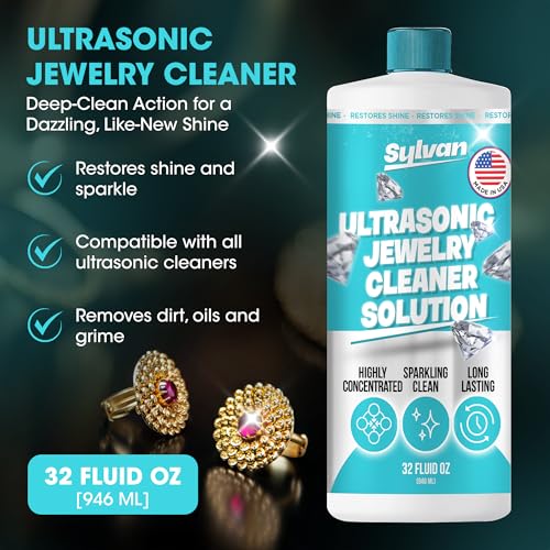 32 Oz Ultrasonic Jewelry Cleaner Solution + Free Cloth | Makes 50+ photo 12