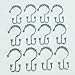 HUJI Shower Curtain Hooks Double Glide Decorative Roller Hooks Rust-Resistant for Bathroom, Set of 12