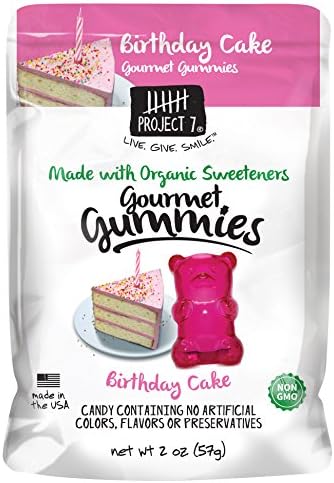 Project 7 Gourmet Gummies, Birthday Cake, 8 Count