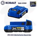 2PC New Kobalt 24-Volt 24V 2.0-Amp Hours Lithium Power Tool Battery # 0673802 .#GG4346 43ETR98-Y57448