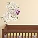 Innovative Stencils Peony Flowers Vintage Bouquet Wall Decal Sticker Peel and Stick Floral Art Decor Removable and Reusable #3033 (Small, White Bloom - 3 Flowers)