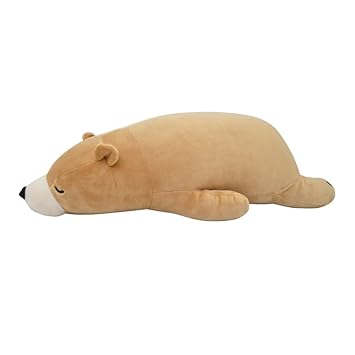 りぶはあと ねむねむプレミアム抱きまくらMサイズ ベージュ 53x24x14cm 28976-13