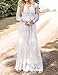 Imily Bela Women's Vintage Chiffon Long Sleeve Wedding Bridesmaid Summer Beach Maxi Long Dress