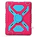 NEW Shockproof Dirt Snow Sand Proof Extreme Army Military Heavy Duty Cover Case Kickstand for Apple iPad Mini 1/2/3 mini 3 2 1 @XYG (2-pink/blue)