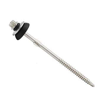 PARCO Dachbauschrauben 6,5 x 130 mm, SW8, Edelstahl A2, 50 Stück