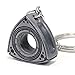 Rotary13B1 Rotor Key Chain - Satin Silver