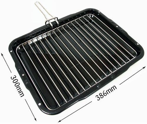 bartyspares Grill Pan &amp; Mesh For Belling, New World &amp; Stoves Cookers Measurements: 386Mm X 300Mm.