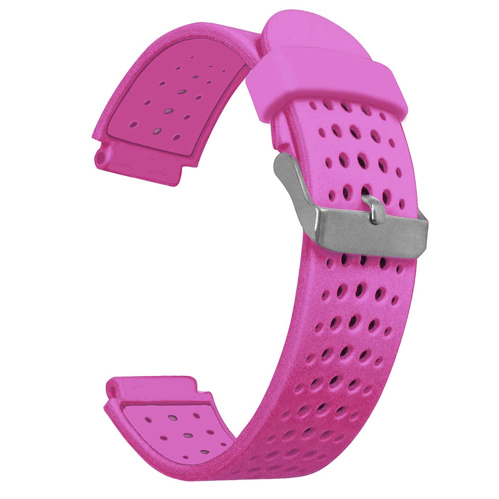 AISPORTS Compatible with Garmin Forerunner 735XT/235/235 Lite/230/220/620/630 Strap Silicone, Soft Breathable Silicone Strap Sport Wristband Bracelet Replacement Strap for Garmin Approach S20/S5/S6