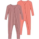 SUZEL Baby Viscose from Bamboo Footless Pajamas Boys Girls Zippy Pjs Sleep 'N Play Romper - 0-24 Months
