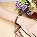 Top Plaza Mens Womens Black Matte Agate Gemstone Beads Stretch Bracelet with Dragon Vein Agate Tiger Eye Beads