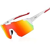 HNJOKE Sports Polarized Sunglasses, UV 400 Protection Sun Glasses Women, Mens Glasses for Cycling Biking Running