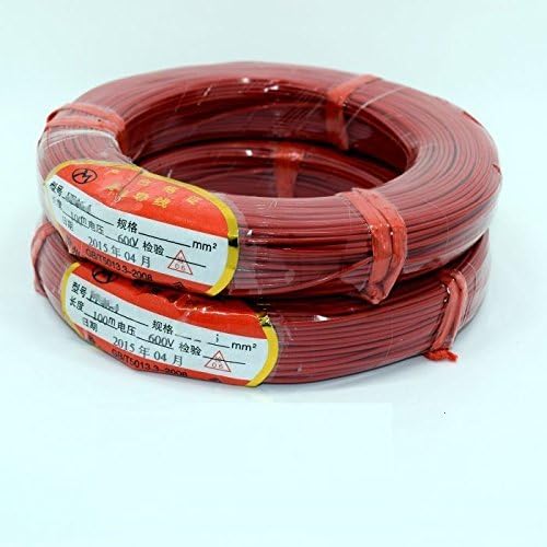 KingGo 50M Traffic Inductive Loop Coil Wire Cable 1.0mm² PFA Teflon Red 600V