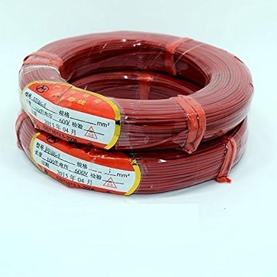 KingGo 50M Traffic Inductive Loop Coil Wire Cable 1.0mm² PFA Teflon Red 600V